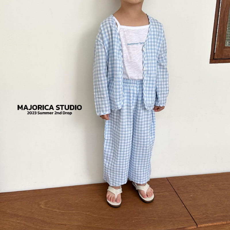Majorica - Korean Children Fashion - #kidzfashiontrend - Gobang Sleeveless Cardigan Pants Set - 9