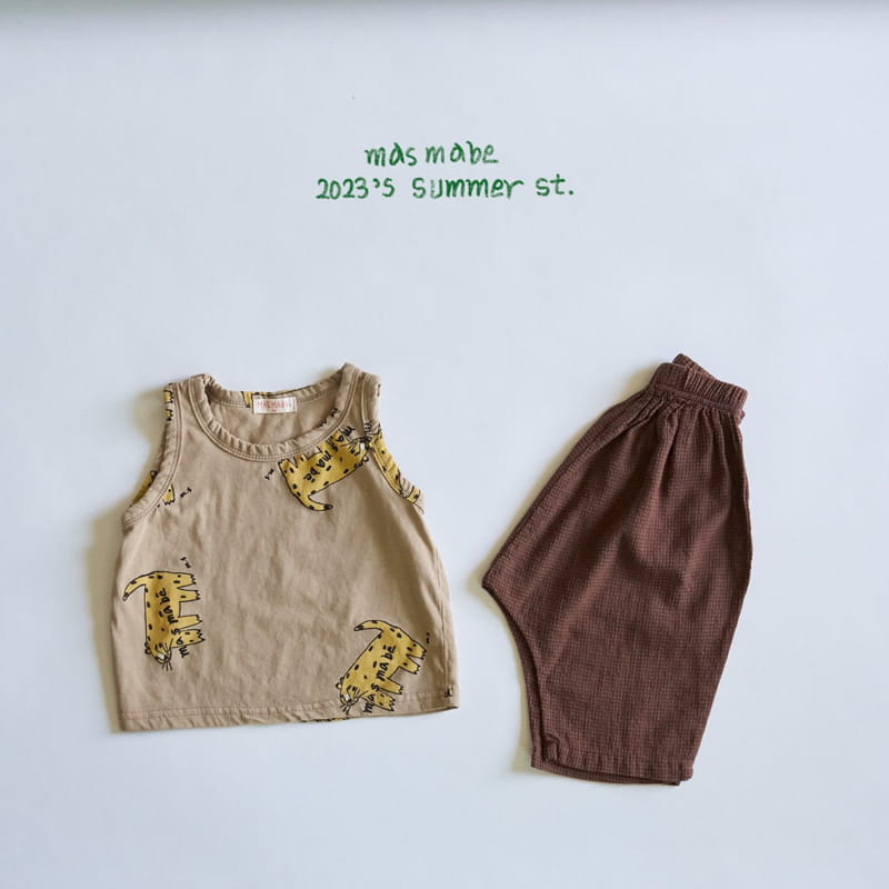 Masmabe - Korean Baby Fashion - #babyboutique - Tong Cheetah Sleeveless - 4