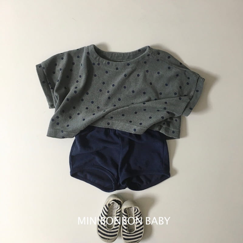 Mini Bongbong - Korean Baby Fashion - #babyootd - Dot Short Tee - 3
