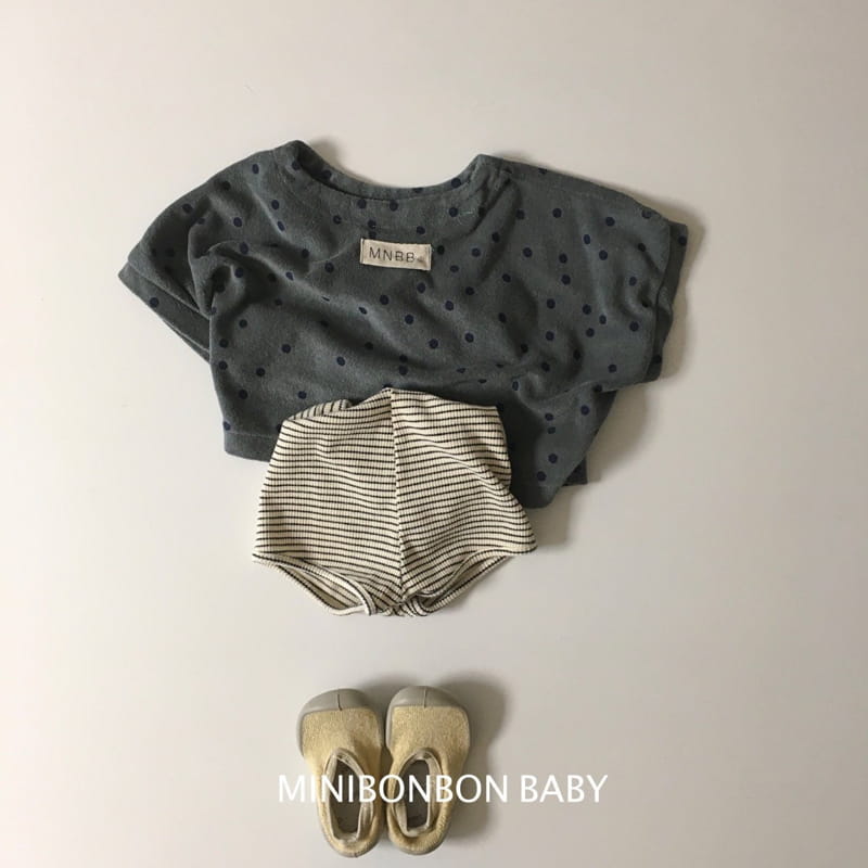 Mini Bongbong - Korean Baby Fashion - #babyoutfit - Dot Short Tee - 5