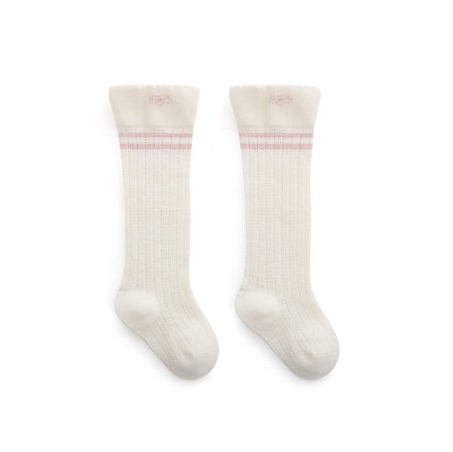 Miso - Korean Baby Fashion - #babyclothing - Flower Smile Knee Socks - 3