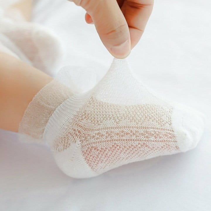 Miso - Korean Baby Fashion - #babyfashion - Mesh Les Sock sSEt - 2