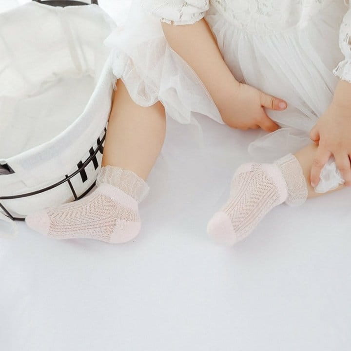 Miso - Korean Baby Fashion - #babyfever - Mesh Les Sock sSEt - 4