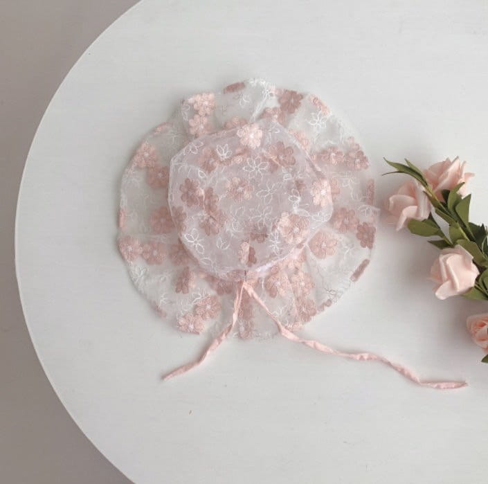 Miso - Korean Baby Fashion - #onlinebabyshop - Lace Flower Bucket Hat - 3