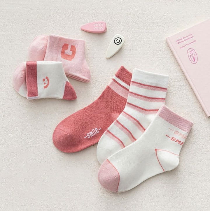Miso - Korean Children Fashion - #discoveringself - Pink Socks Set - 2