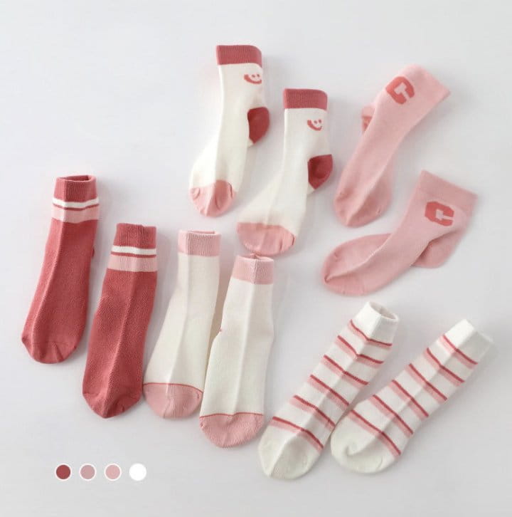 Miso - Korean Children Fashion - #fashionkids - Pink Socks Set - 3