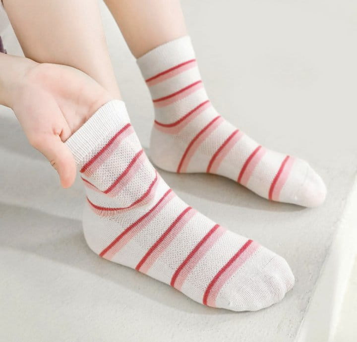 Miso - Korean Children Fashion - #kidzfashiontrend - Pink Socks Set - 6