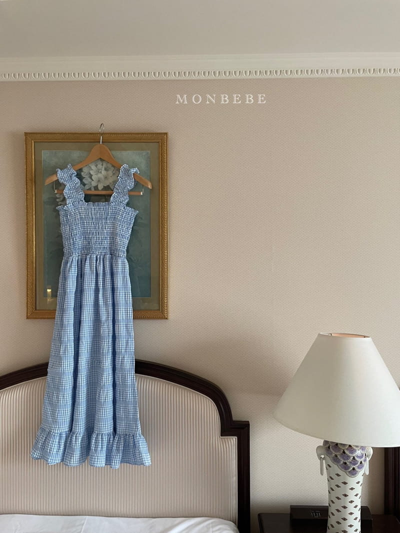 Monbebe - Korean Women Fashion - #momslook - Check Melly One-piece Mom - 2