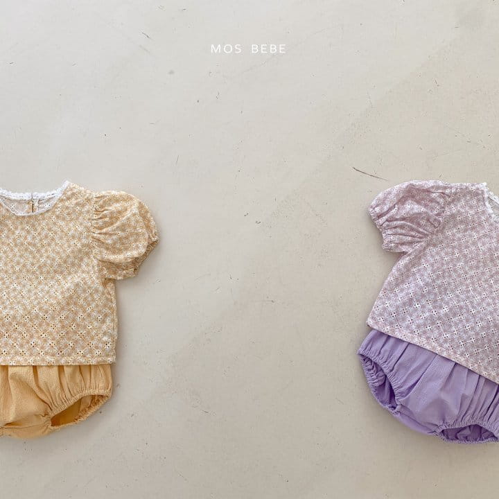 Mos Bebe - Korean Baby Fashion - #babyboutique - Magaret Bloomer Top Bottom Set - 10