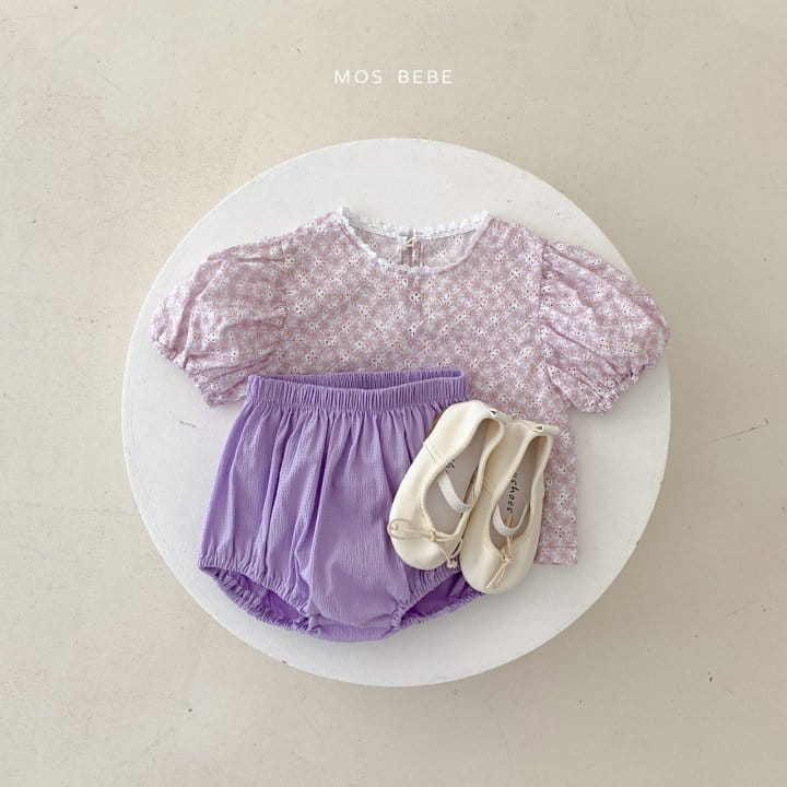 Mos Bebe - Korean Baby Fashion - #babyboutique - Magaret Bloomer Top Bottom Set - 11