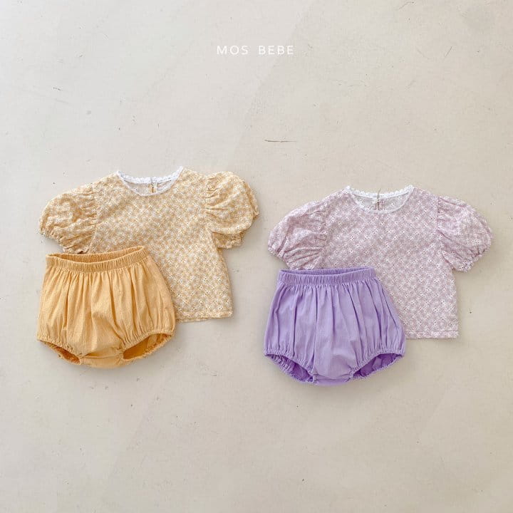 Mos Bebe - Korean Baby Fashion - #babygirlfashion - Magaret Bloomer Top Bottom Set