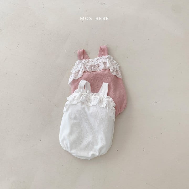 Mos Bebe - Korean Baby Fashion - #babyoutfit - Anfant Lace Bodysuit - 3
