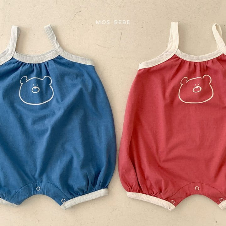 Mos Bebe - Korean Baby Fashion - #babyoutfit - Bear Piping Bodysuit
