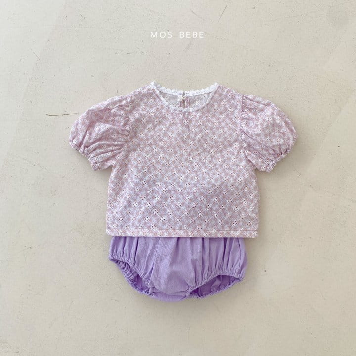 Mos Bebe - Korean Baby Fashion - #babywear - Magaret Bloomer Top Bottom Set - 7