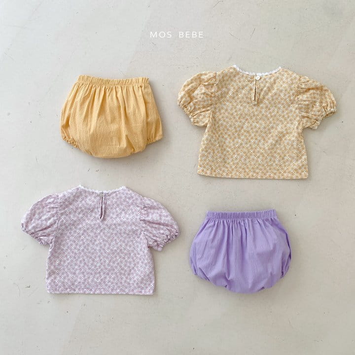 Mos Bebe - Korean Baby Fashion - #onlinebabyshop - Magaret Bloomer Top Bottom Set - 9