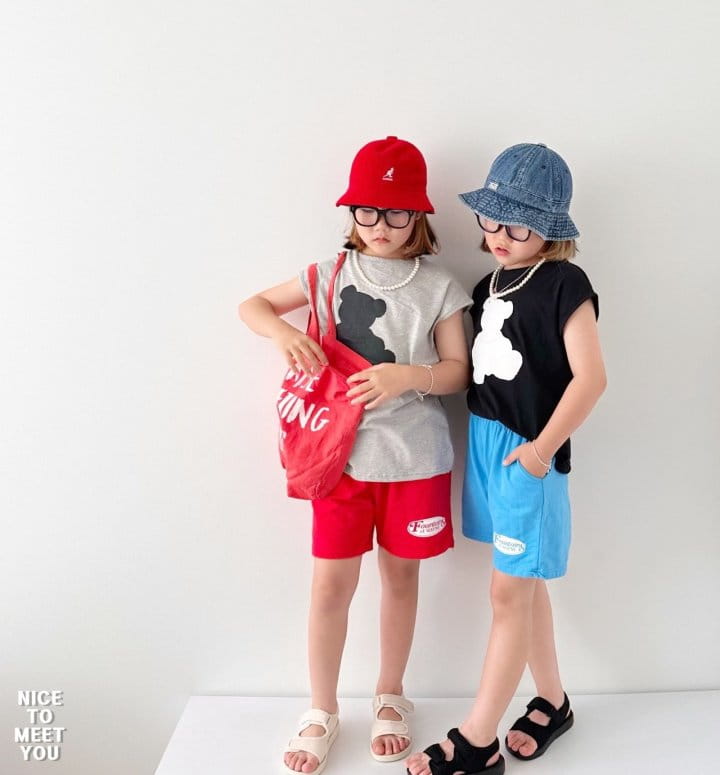 Nice To Meet You - Korean Children Fashion - #kidzfashiontrend - Bear Sleeveless - 4