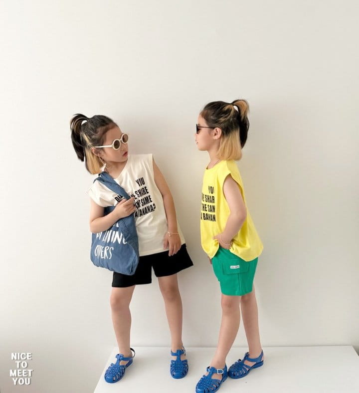 Nice To Meet You - Korean Children Fashion - #childofig - Mix Sleeveless
