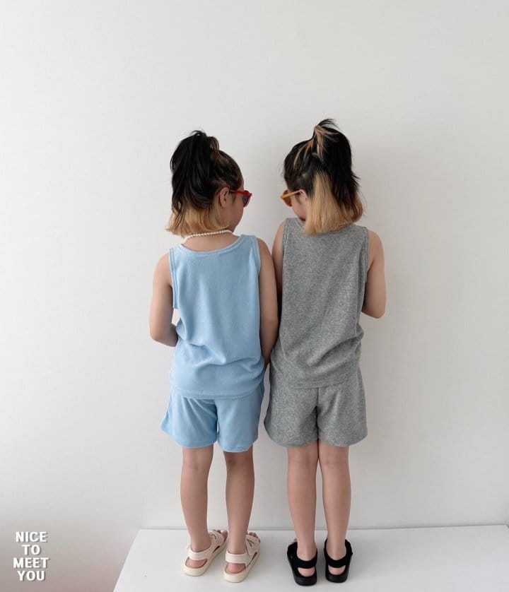 Nice To Meet You - Korean Children Fashion - #designkidswear - Terry Mario Top Bottom Set - 12