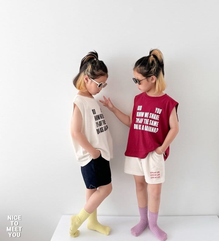 Nice To Meet You - Korean Children Fashion - #kidsshorts - Mix Sleeveless - 6