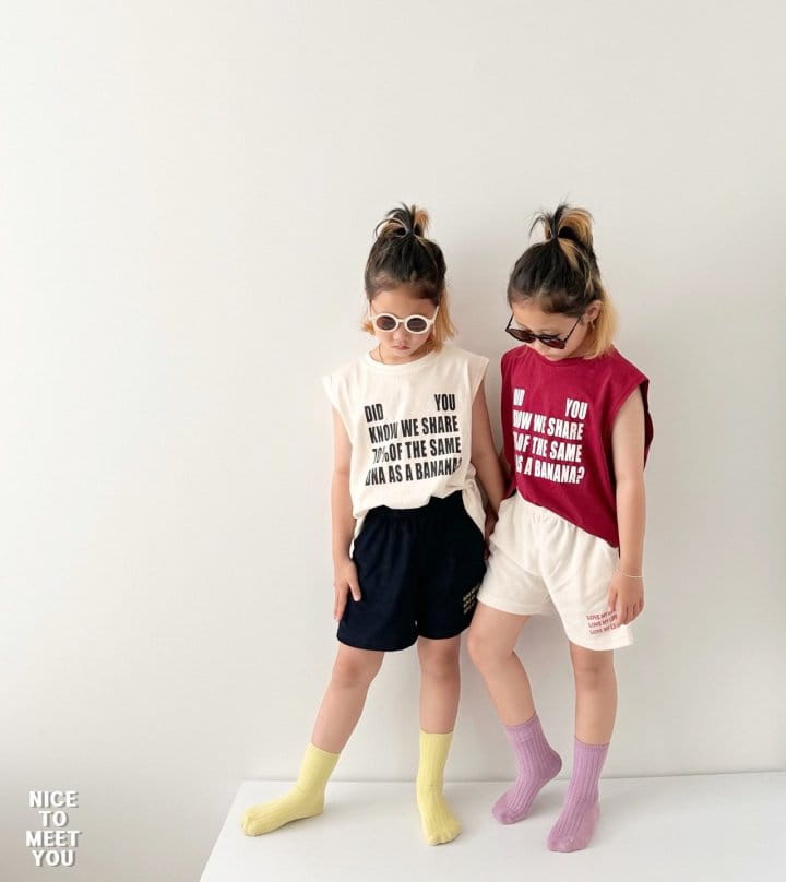 Nice To Meet You - Korean Children Fashion - #kidzfashiontrend - Terry Love Shorts - 2
