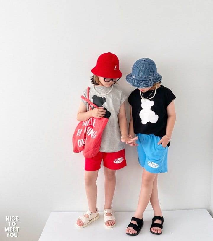 Nice To Meet You - Korean Children Fashion - #littlefashionista - Bear Sleeveless - 5