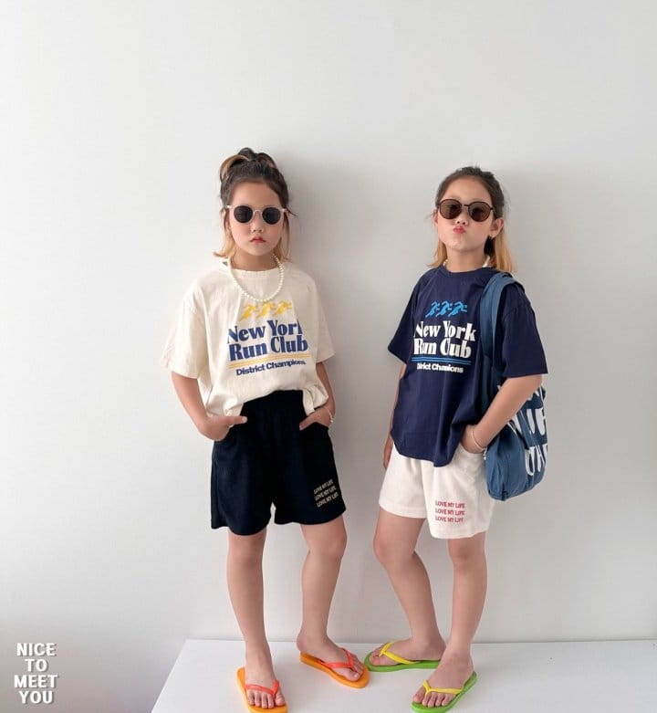 Nice To Meet You - Korean Children Fashion - #magicofchildhood - Terry Love Shorts - 5