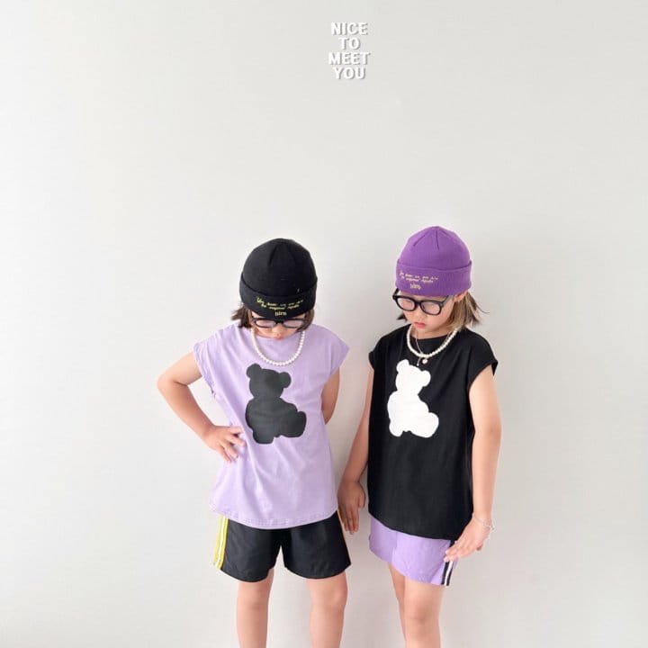Nice To Meet You - Korean Children Fashion - #toddlerclothing - Bear Sleeveless - 10