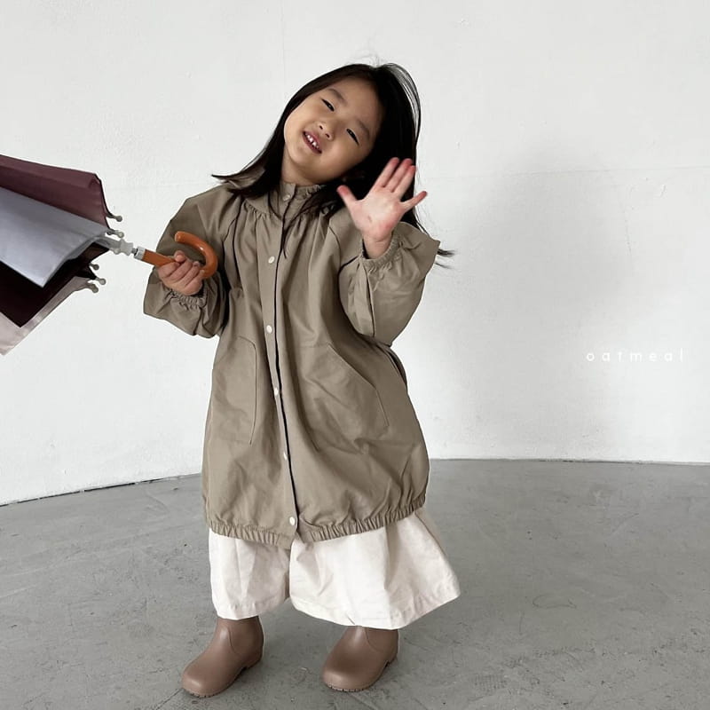Oatmeal - Korean Children Fashion - #childofig - Cream Rain Coat - 2