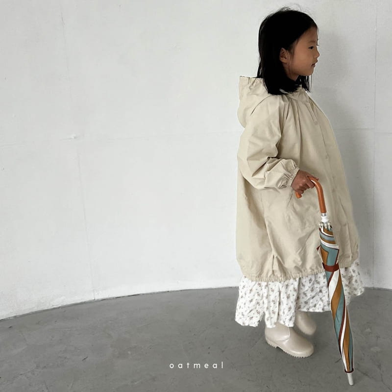 Oatmeal - Korean Children Fashion - #discoveringself - Cream Rain Coat - 5