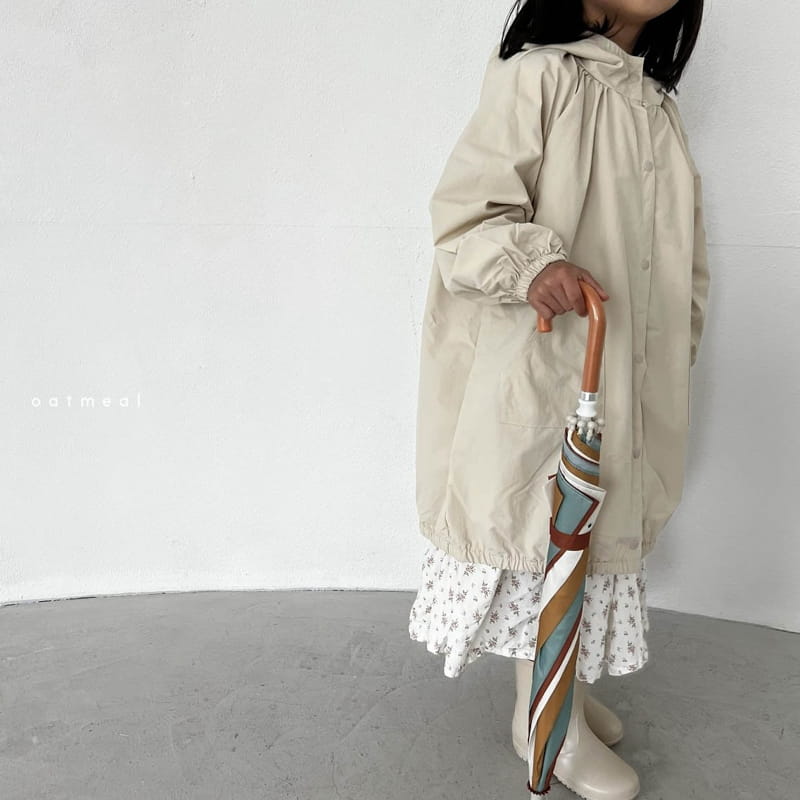 Oatmeal - Korean Children Fashion - #fashionkids - Cream Rain Coat - 6