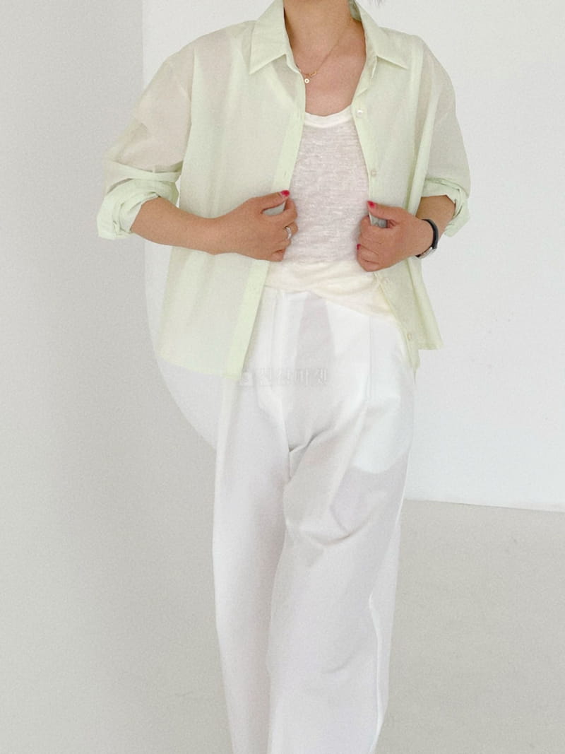 Oli Seoul - Korean Women Fashion - #momslook - Light Mint Shirt - 2