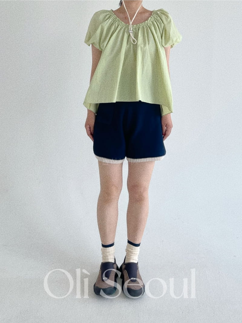 Oli Seoul - Korean Women Fashion - #momslook - Mint Sugar Blouse - 3