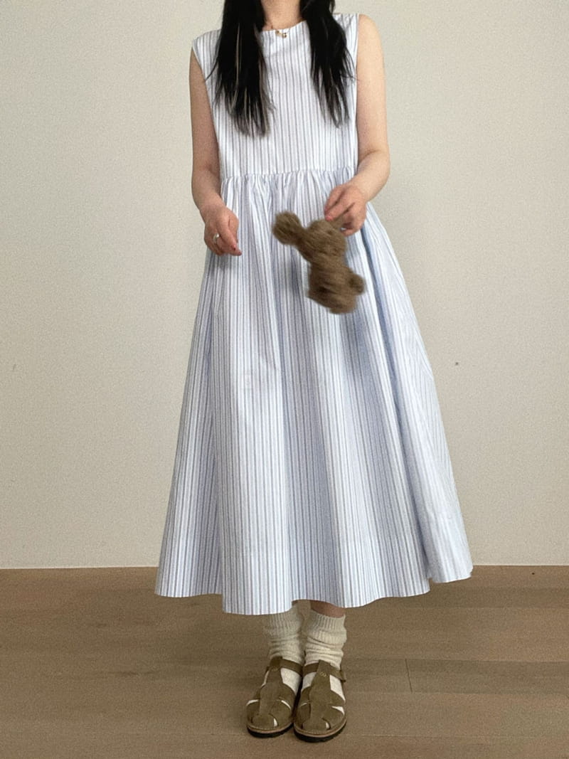 Oli Seoul - Korean Women Fashion - #momslook - Stripes One-piece