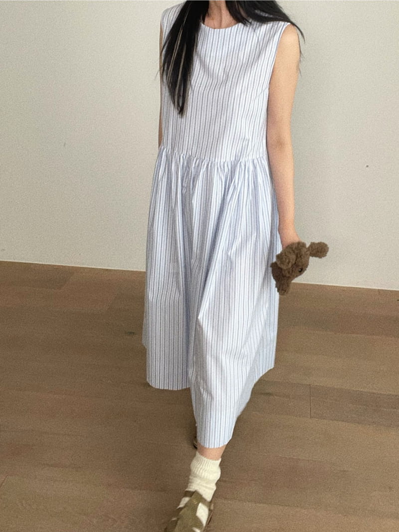 Oli Seoul - Korean Women Fashion - #vintageinspired - Stripes One-piece - 5