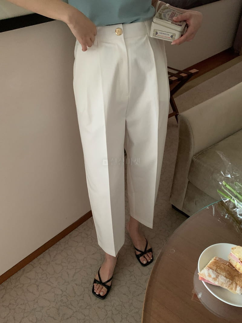 Ovu - Korean Women Fashion - #momslook - Gold Button Pants - 3