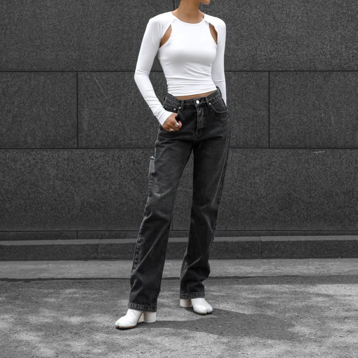 Paper Moon - Korean Women Fashion - #momslook - Back Split Jeans - 6