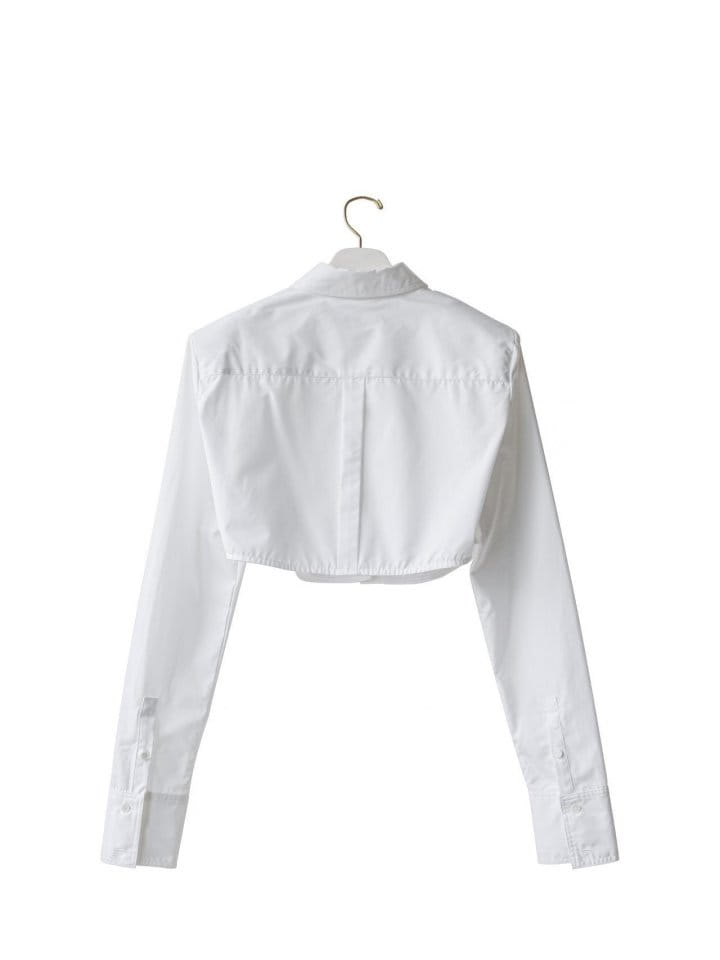 Paper Moon - Korean Women Fashion - #womensfashion - Pad Crop Shirt - 4