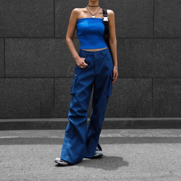 Paper Moon - Korean Women Fashion - #pursuepretty - Rib Tube Sleeveless - 3