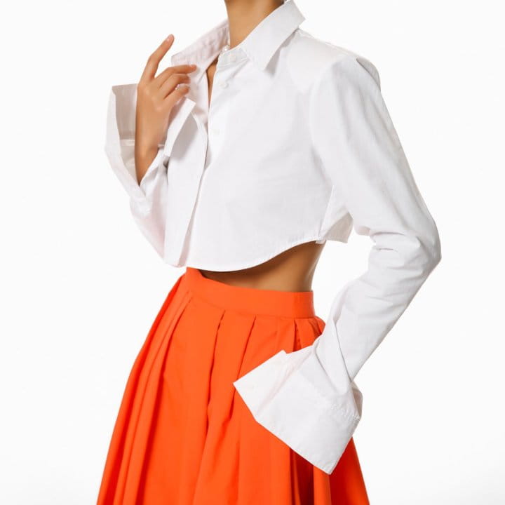 Paper Moon - Korean Women Fashion - #womensfashion - Pad Crop Shirt