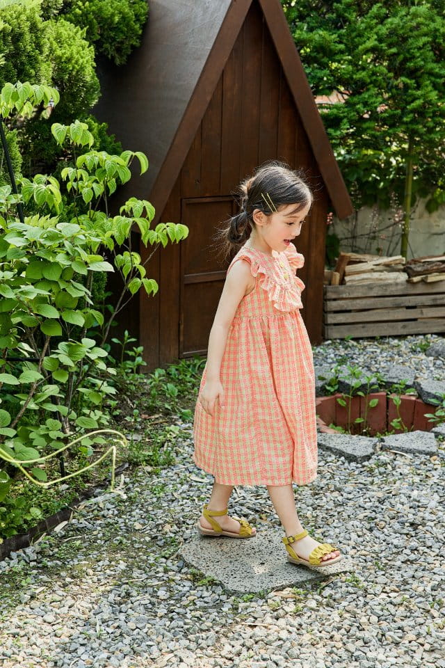 Pink Berry - Korean Children Fashion - #childofig - Heart Check One-piece - 6