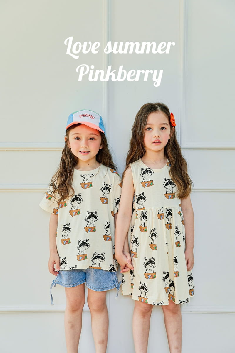 Pink Berry - Korean Children Fashion - #childrensboutique - Racoon One-piece
