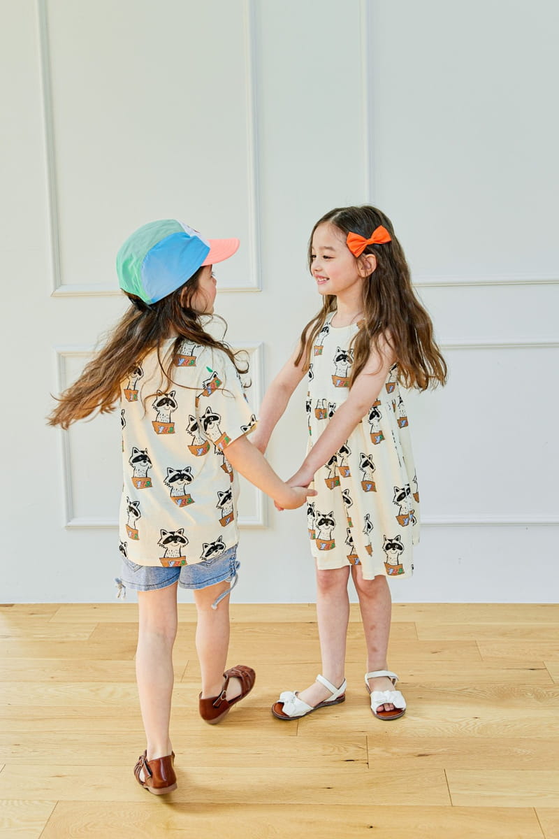 Pink Berry - Korean Children Fashion - #designkidswear - Racoon Tee - 4