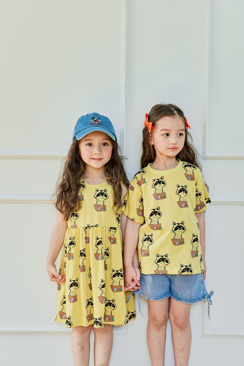 Pink Berry - Korean Children Fashion - #kidsshorts - Racoon Tee - 6