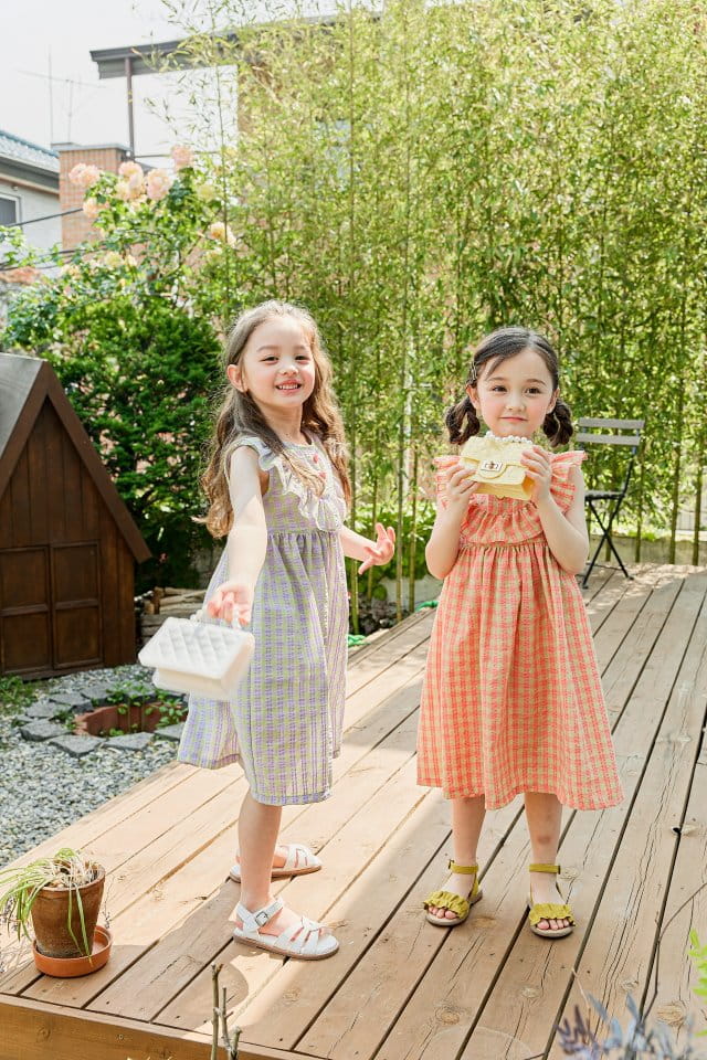 Pink Berry - Korean Children Fashion - #todddlerfashion - Heart Check One-piece - 4