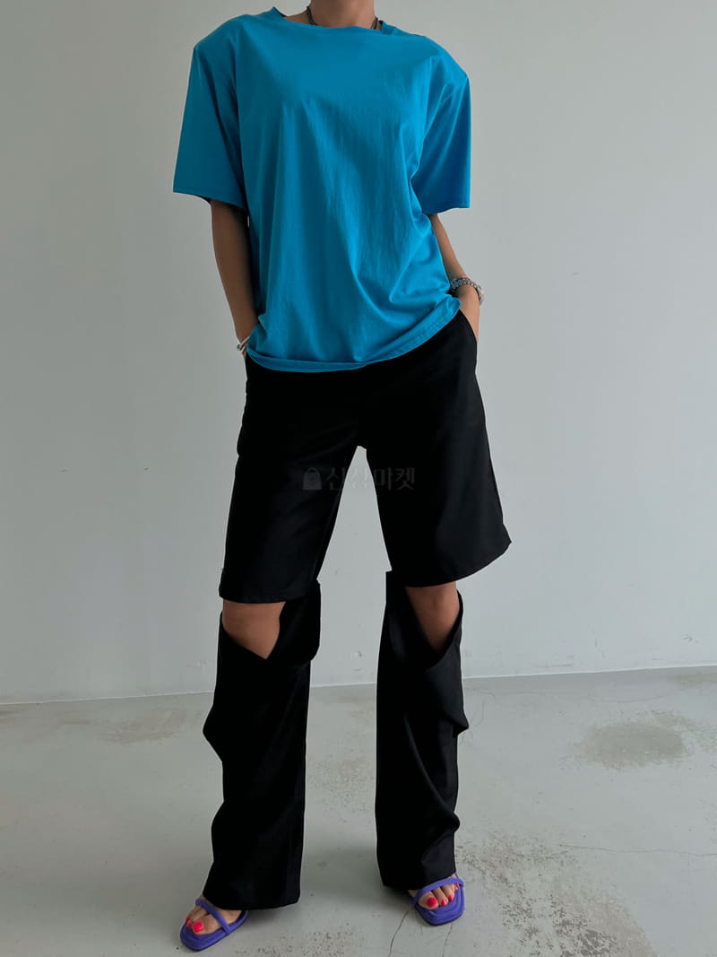 Project Wave - Korean Women Fashion - #momslook - Pad Short Sleeves Tee - 2