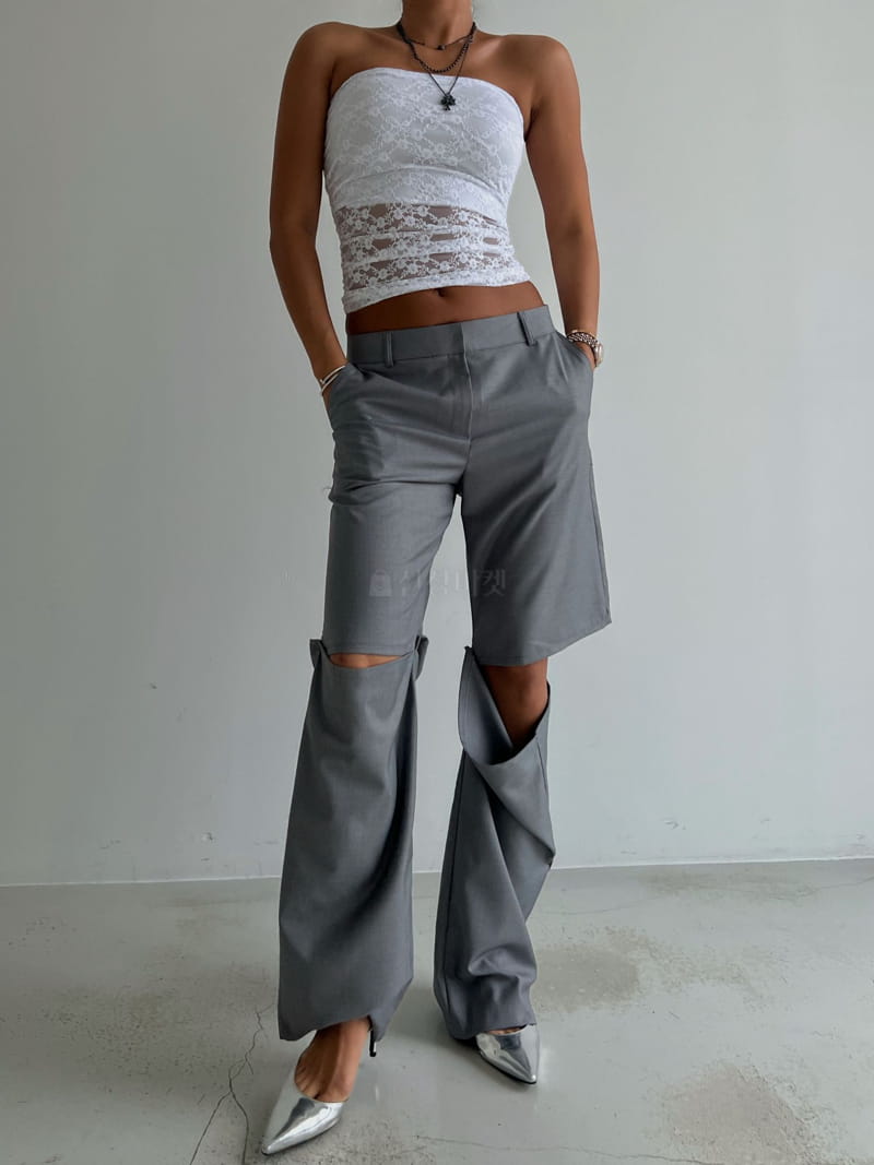Project Wave - Korean Women Fashion - #romanticstyle - Curve Pants Charming Pants - 7