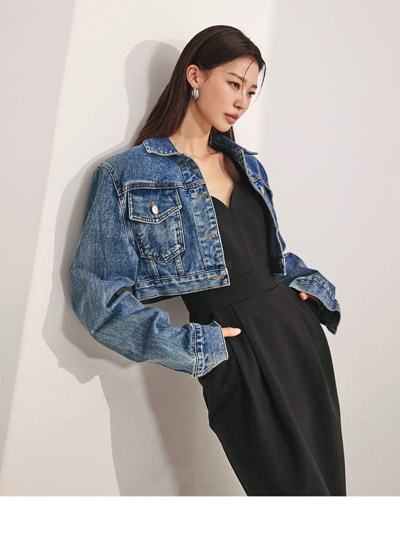 Project Wave - Korean Women Fashion - #womensfashion - Pocket Denim Jacket - 2