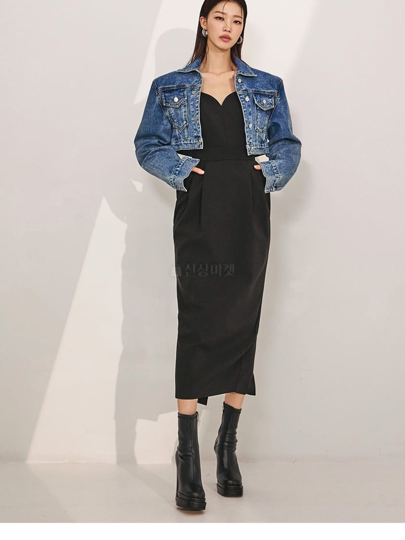 Project Wave - Korean Women Fashion - #momslook - Pocket Denim Jacket - 4