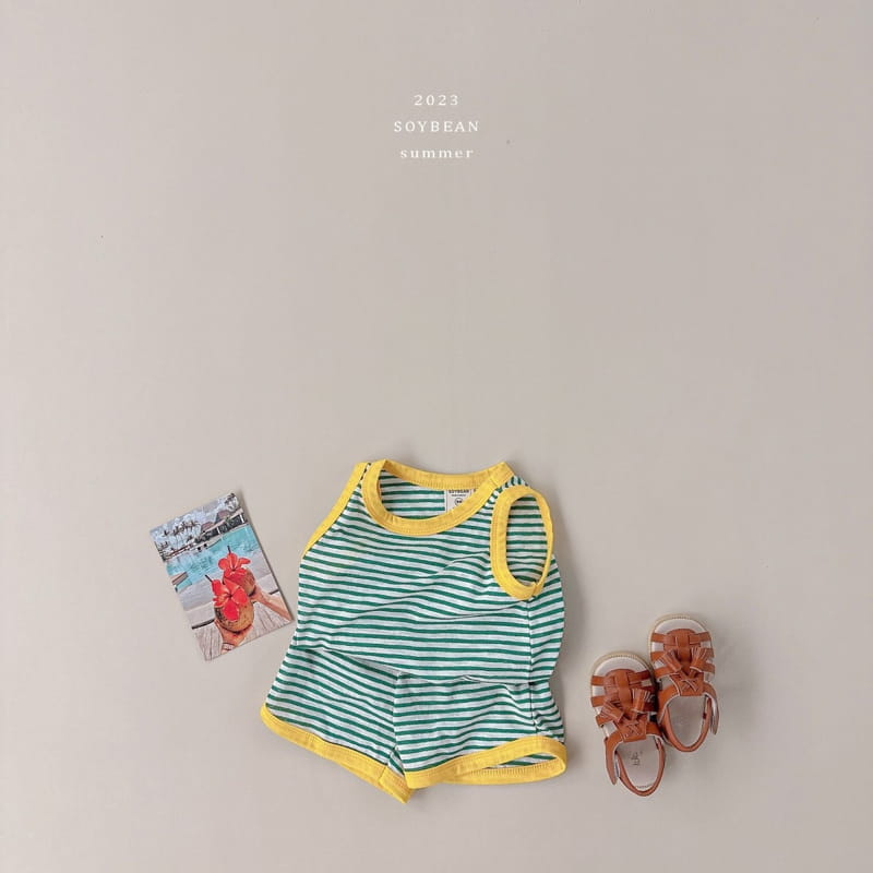 Soybean - Korean Children Fashion - #Kfashion4kids - Mini Stripes Top Bottom Set
