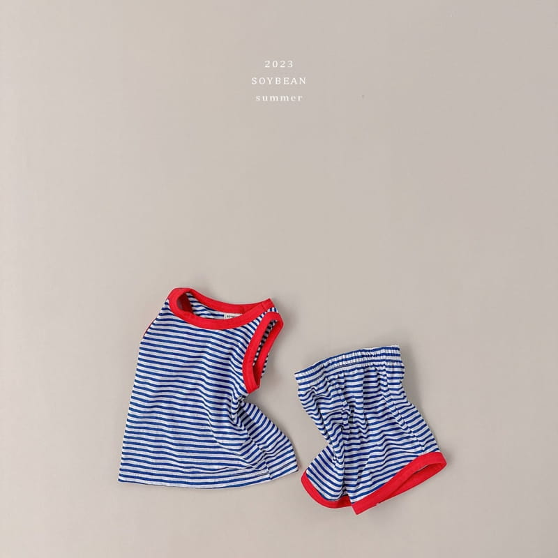 Soybean - Korean Children Fashion - #prettylittlegirls - Mini Stripes Top Bottom Set - 5